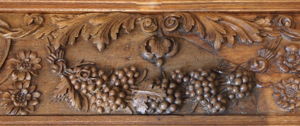 A Frieze Decor In Fruits Eighteenth Time In Walnut-photo-2