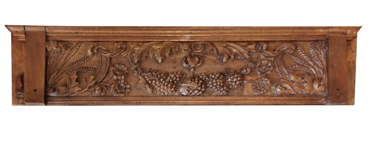 A Frieze Decor In Fruits Eighteenth Time In Walnut-photo-1