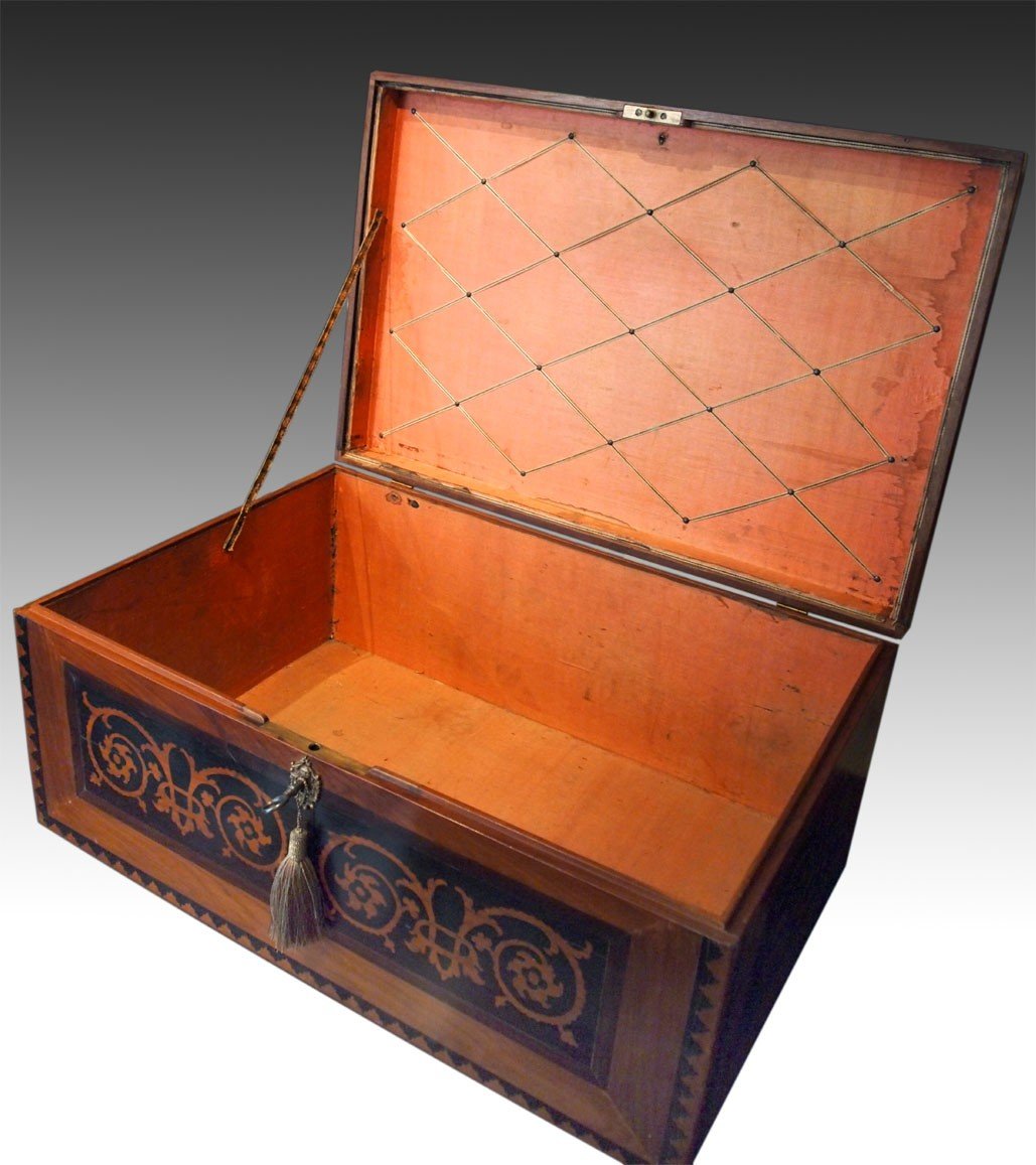 Large Marquetry Box Early 18th Time Attributed To Thomas Hache (1664 - 1747)-photo-2