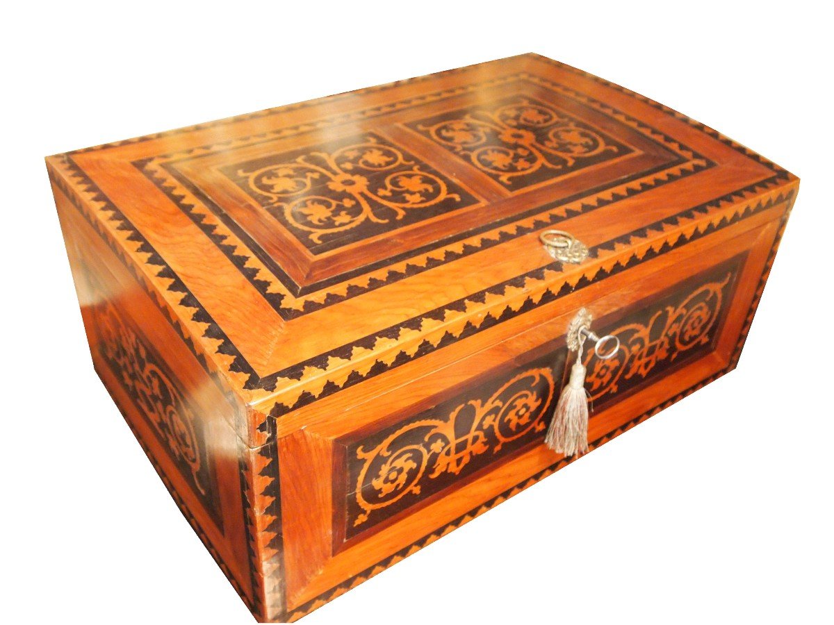 Large Marquetry Box Early 18th Time Attributed To Thomas Hache (1664 - 1747)