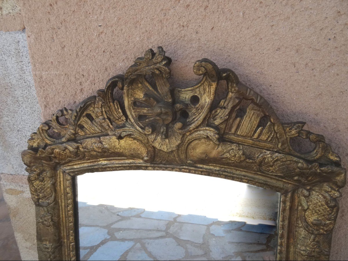 Un Miroir époque Louis XV En Bois Doré-photo-2