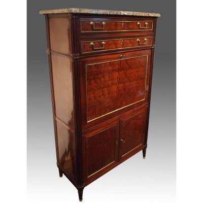 Mahogany Secretary Louis XVI