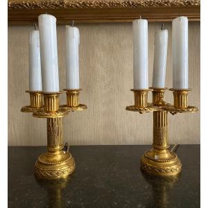 An Area Of 3-light Candle Holders