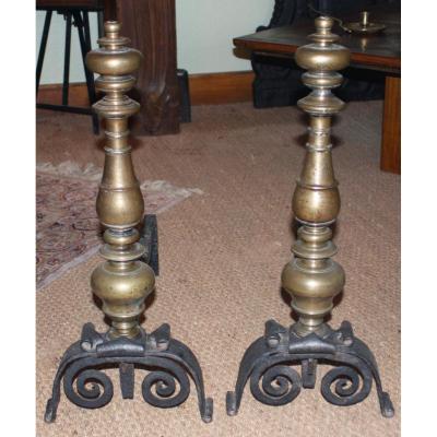 Pair Of Andirons, 17th Century