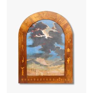 Une huile sur panneau, Jérusalem, 19ème