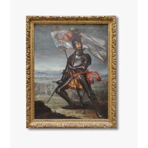 Oil On Canvas, *knight On The Battlefield* By Cécilio Pizzaro 