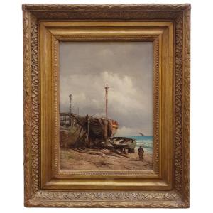 Huile Sur Toile Marine Par Emile Godchaux