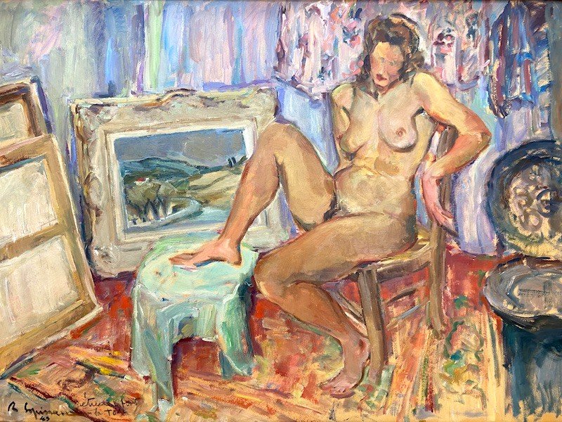 Raymond Espinasse (1897-1985) - Nue dans l'atelier -photo-2