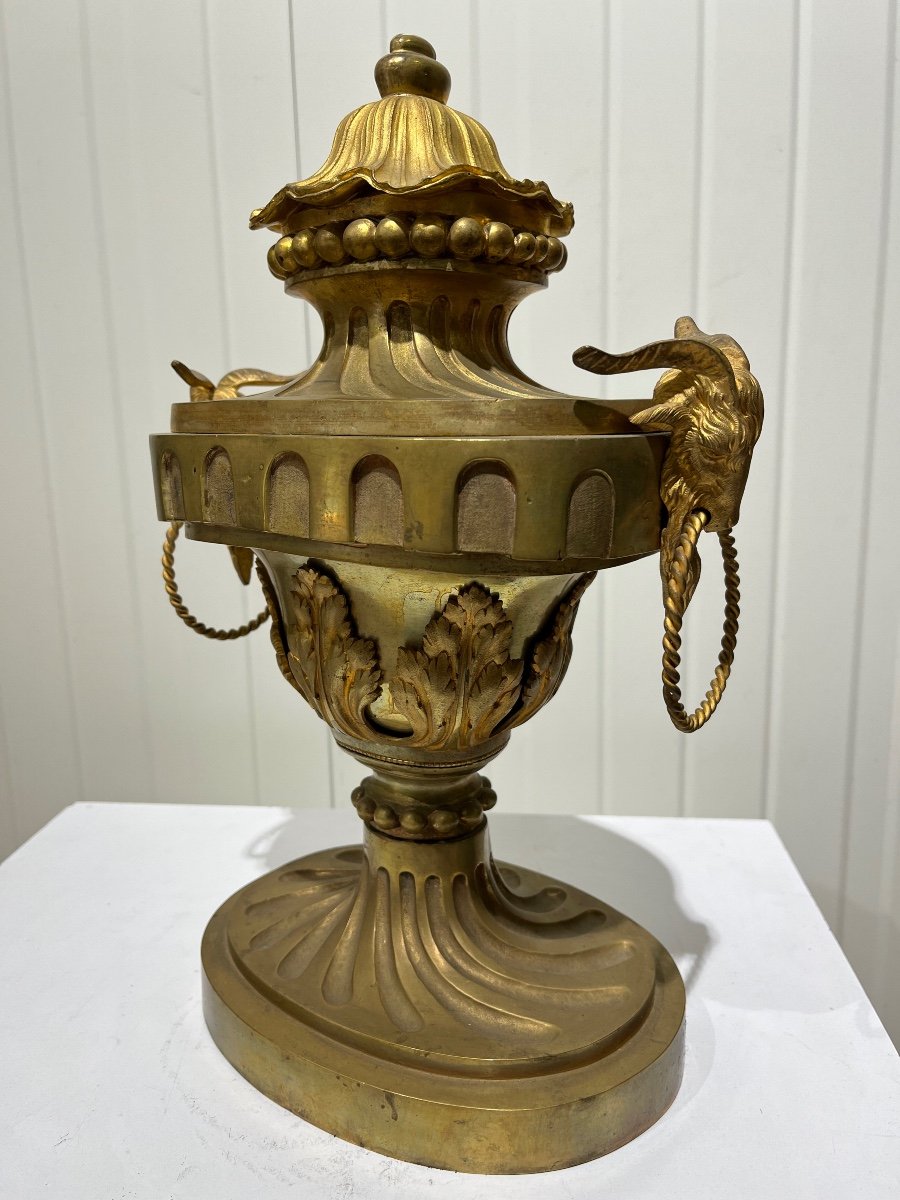 Pot à Feu En Bronze Doré époque Napoléon III -photo-4