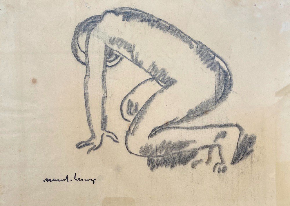 Marcel-Lenoir (1872-1931) Etude femme à genoux -photo-3