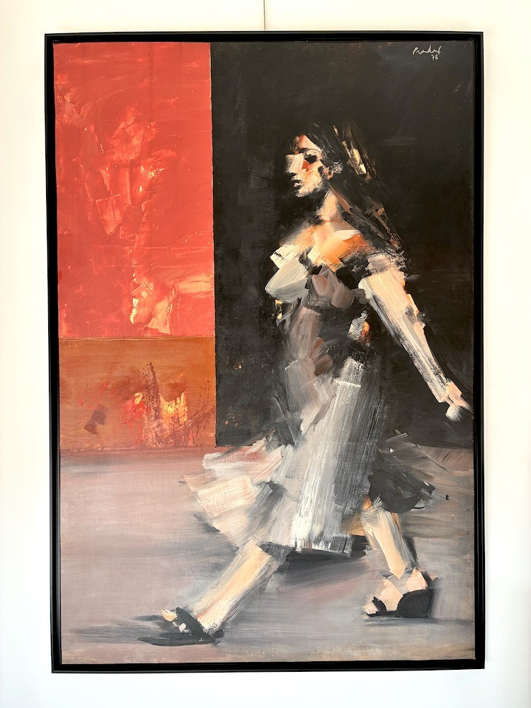 Carlos PRADAL "La passante" - huile sur toile de taille exceptionnelle -photo-4