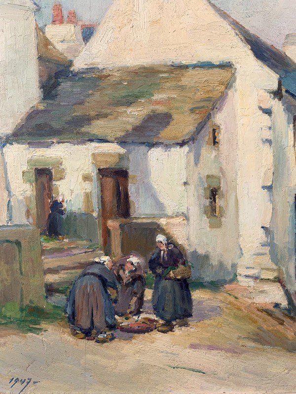 Henri Buron (1880 - 1969) - Huile Sur Bois-photo-4
