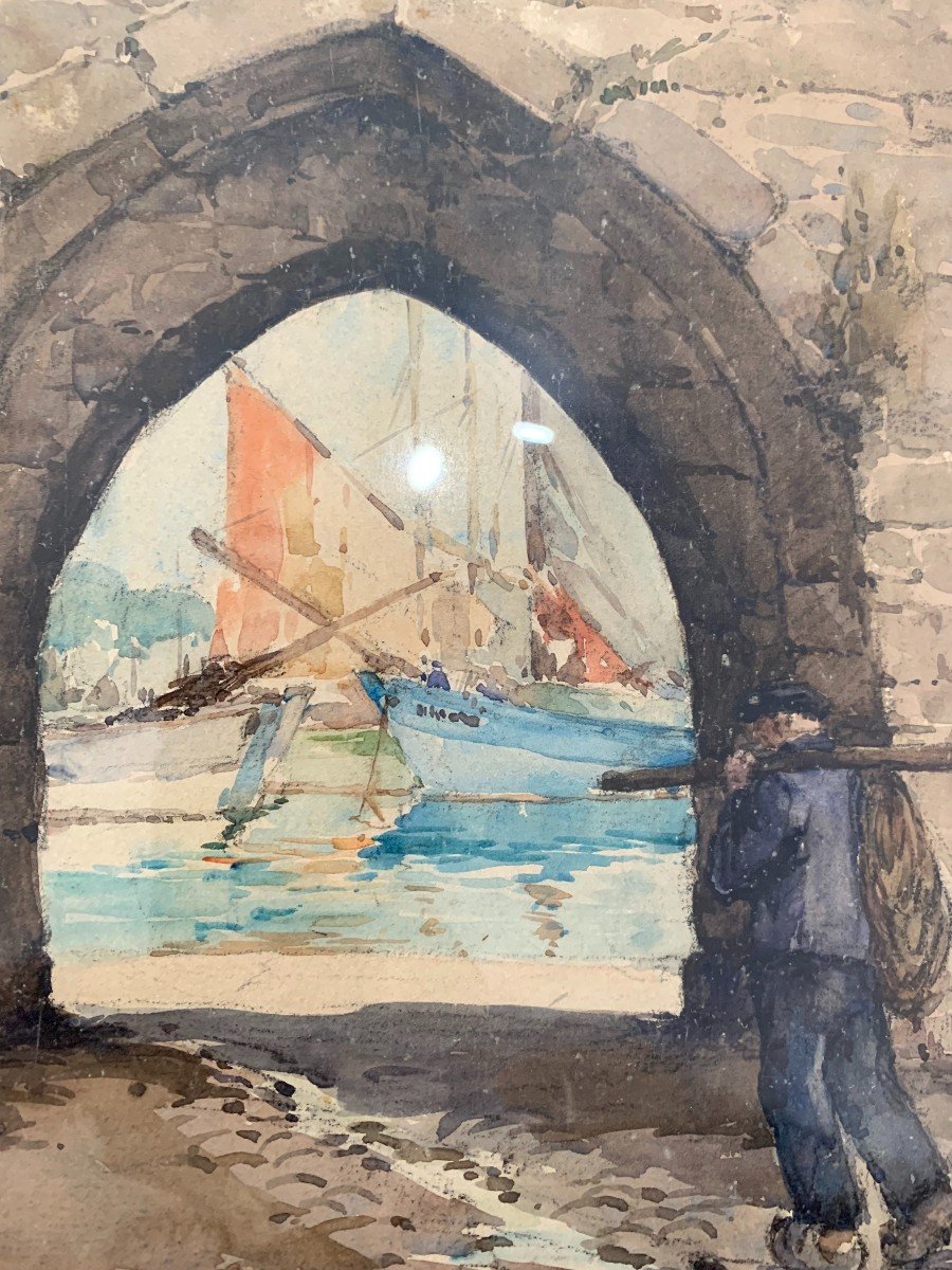 Emile Simon (1890 - 1976) - Watercolor-photo-3