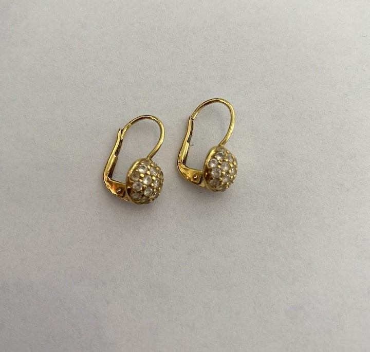 Paire De Dormeuses En Or 18 Carats