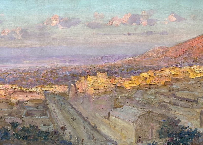 Constant Louche (1880 - 1965) - View Of A Village In The Atlas Mountains -photo-1