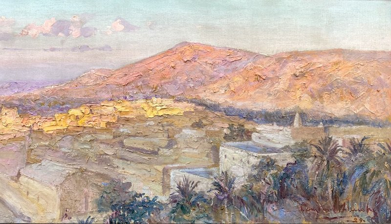 Constant Louche (1880 - 1965) - View Of A Village In The Atlas Mountains -photo-2