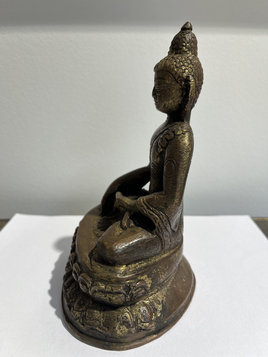 Bouddha Tibétain En Bronze -photo-3