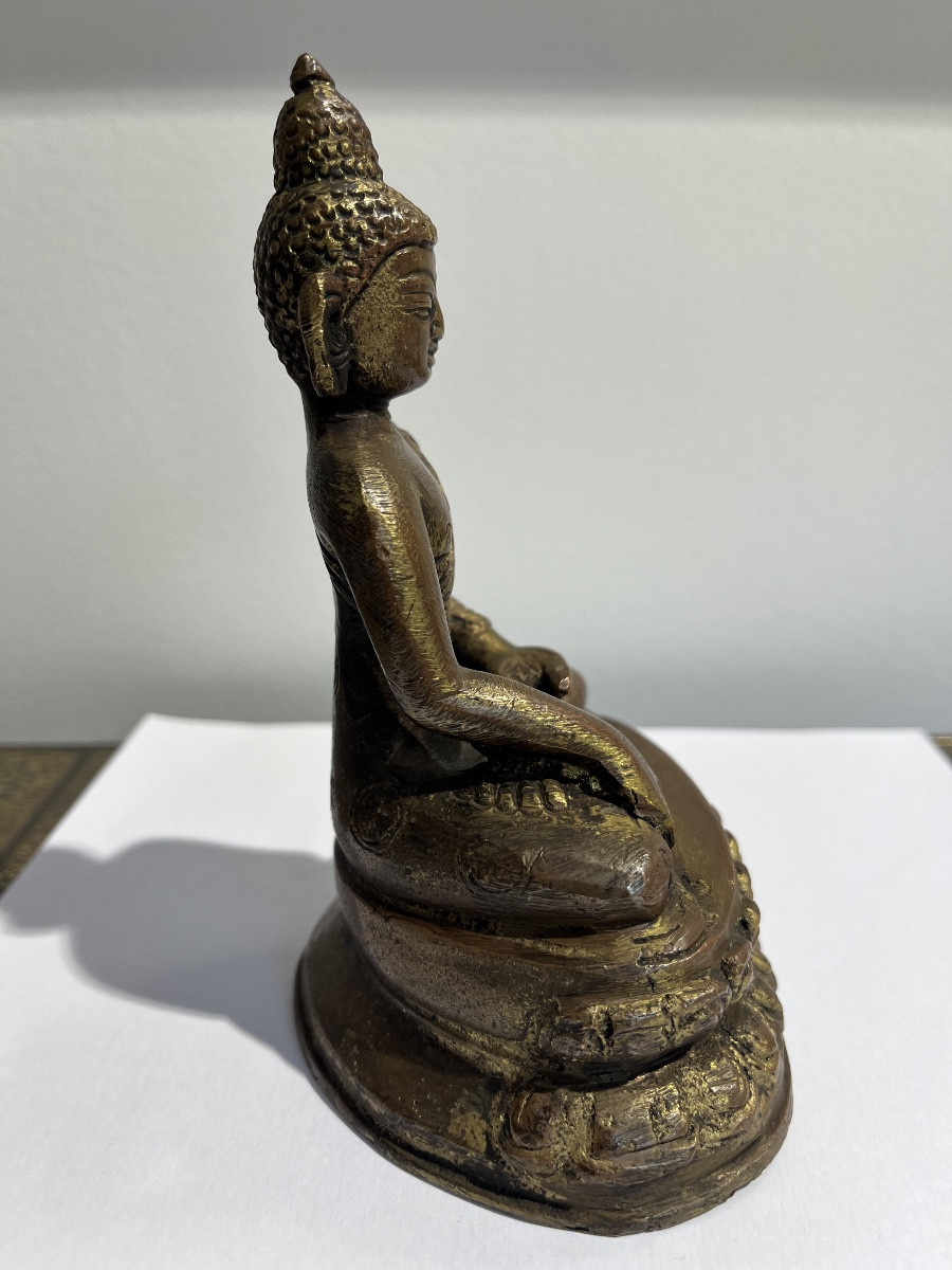 Bouddha Tibétain En Bronze -photo-4