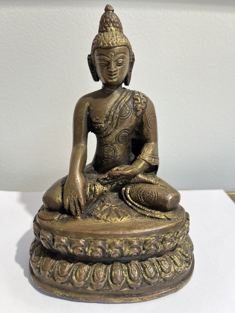 Bouddha Tibétain En Bronze 