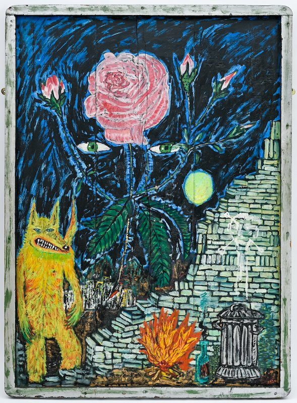 Peter Doig (1959) Cold Dog - Oil On Wood-photo-2