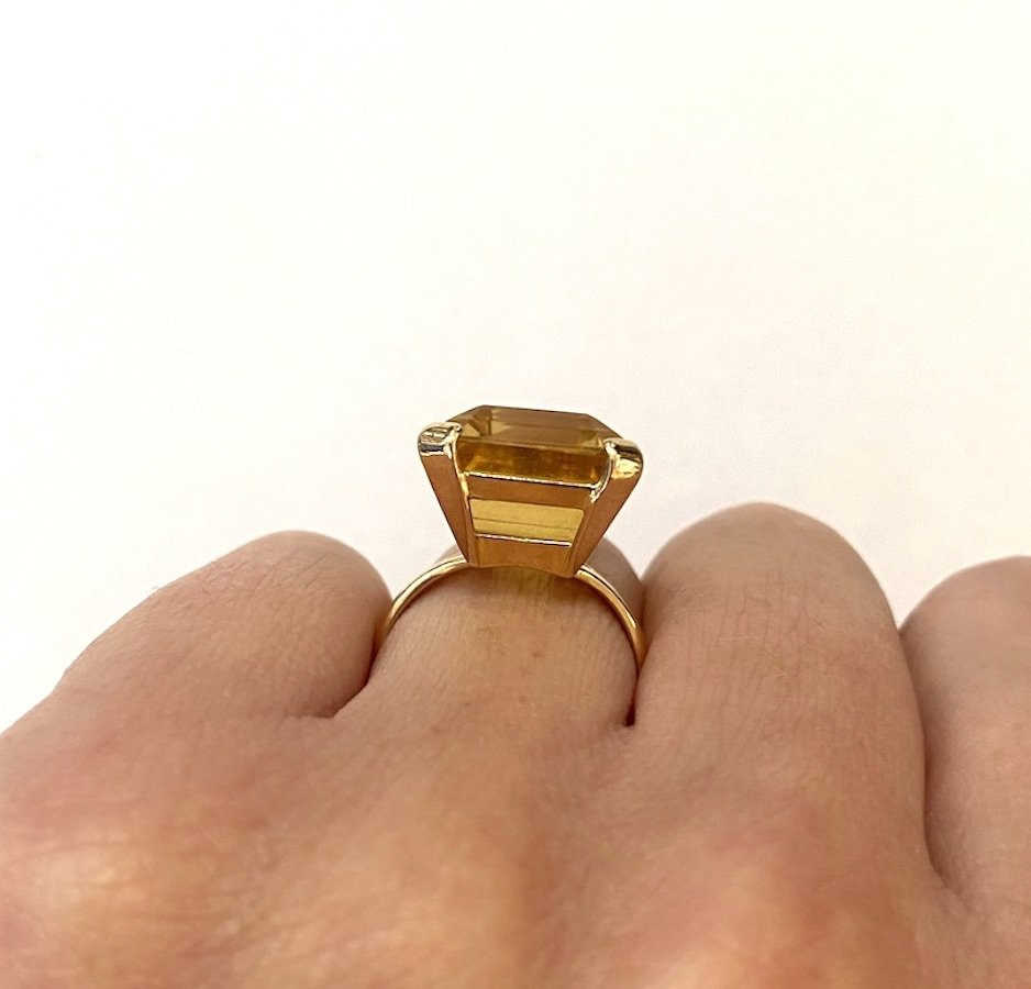 Gold And Topaz Stone Ring-photo-2