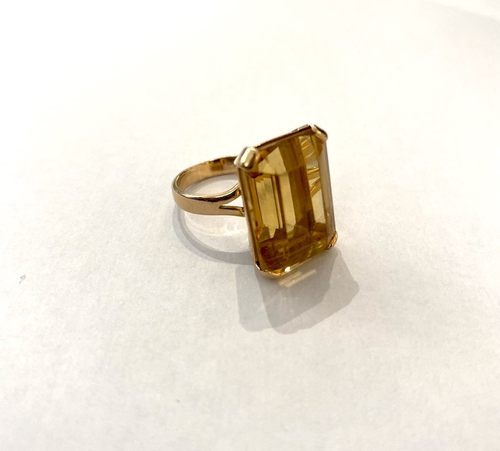Gold And Topaz Stone Ring