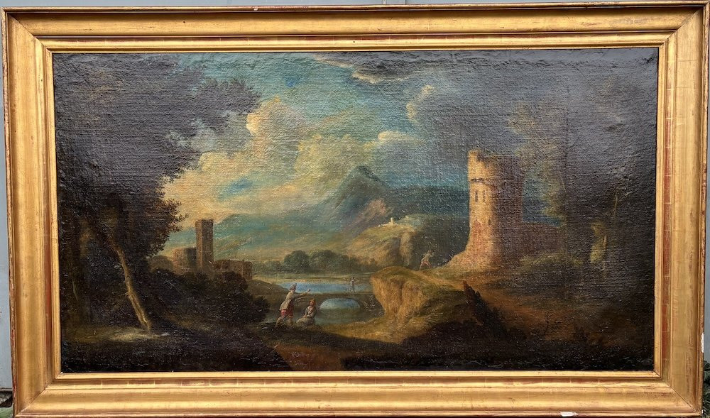 Large 18th Century Painting -photo-2