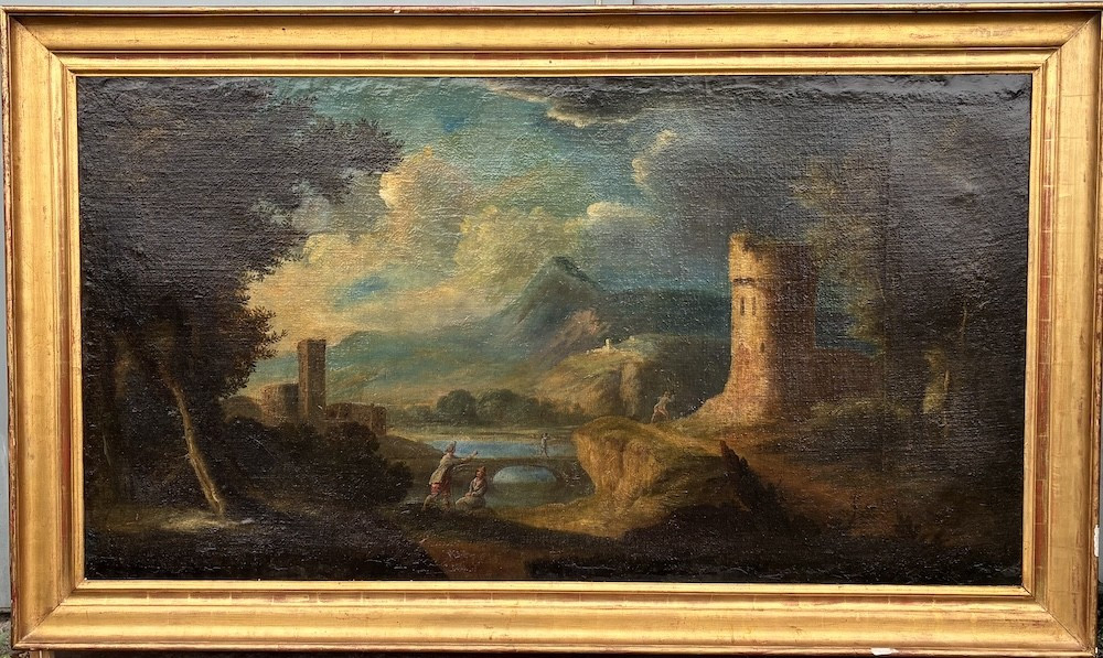 Large 18th Century Painting 