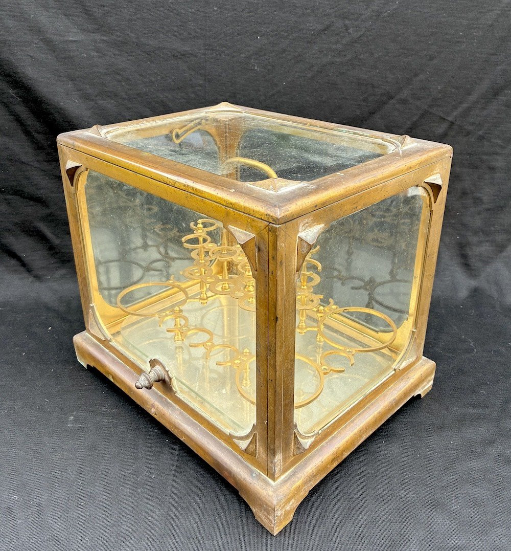 Baccarat Liqueur Cellar In Gilded Bronze-photo-2