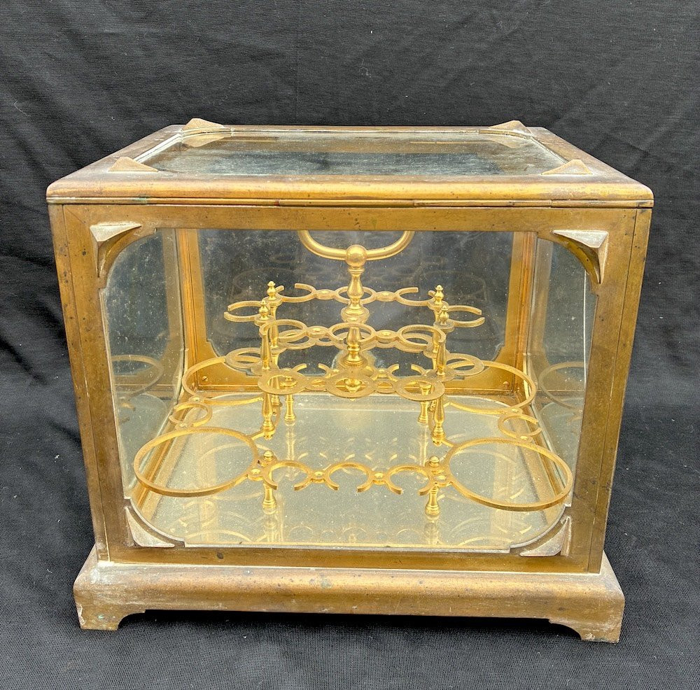 Baccarat Liqueur Cellar In Gilded Bronze-photo-4
