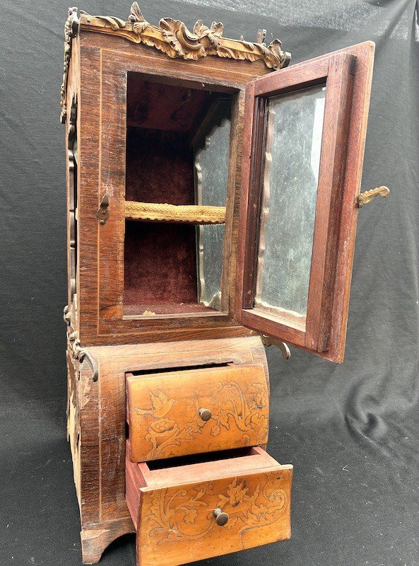 Miniature Sedan Chair In Napoleon III Marquetry-photo-3