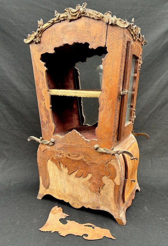 Miniature Sedan Chair In Napoleon III Marquetry-photo-4