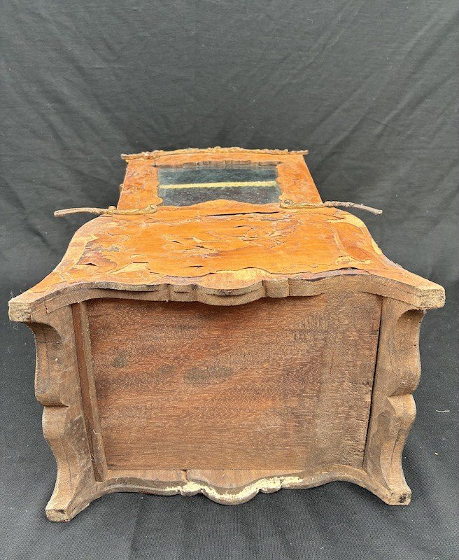 Miniature Sedan Chair In Napoleon III Marquetry-photo-3