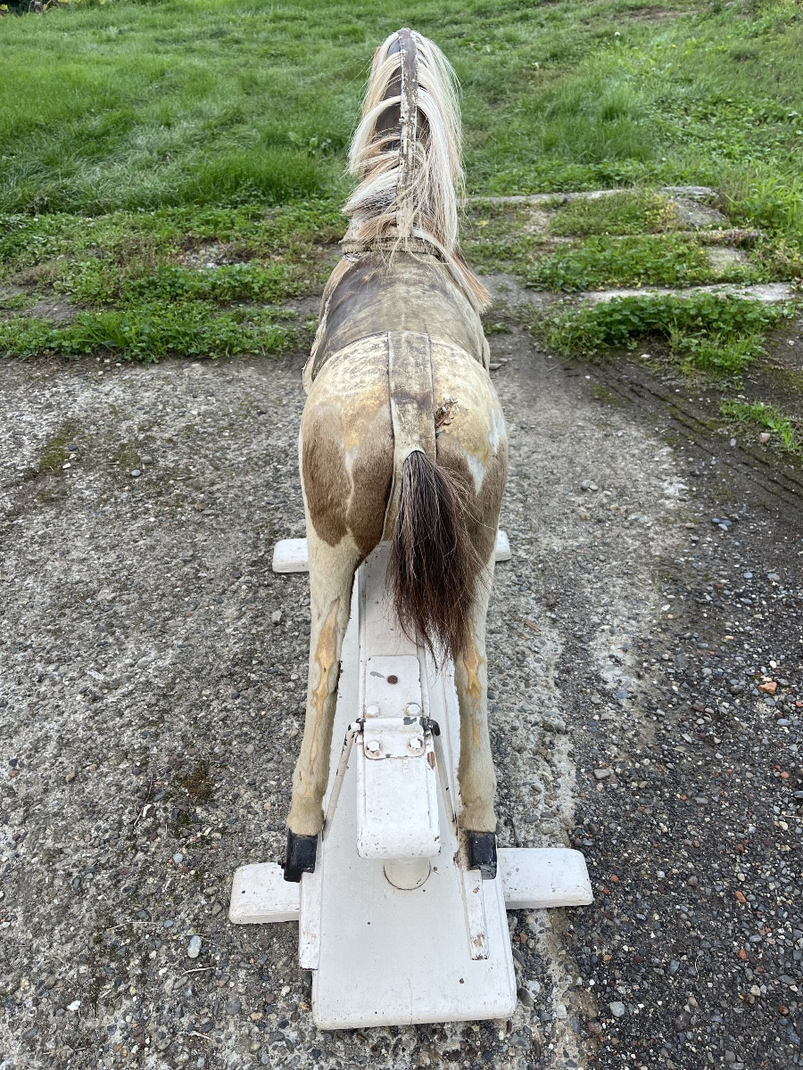 1900s Leather Horse In Working Order -photo-2