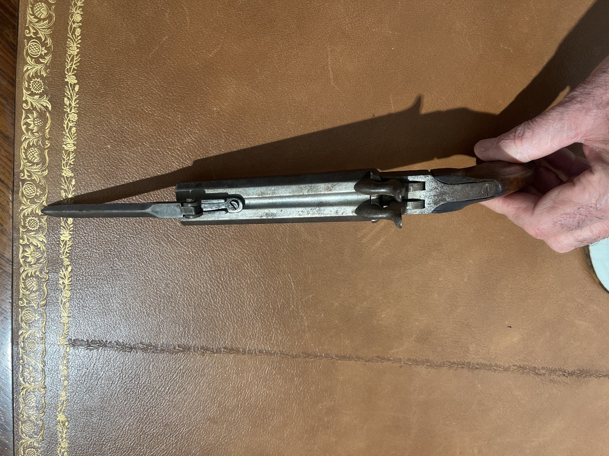 Double-barreled Pistol With Bayonet -photo-2
