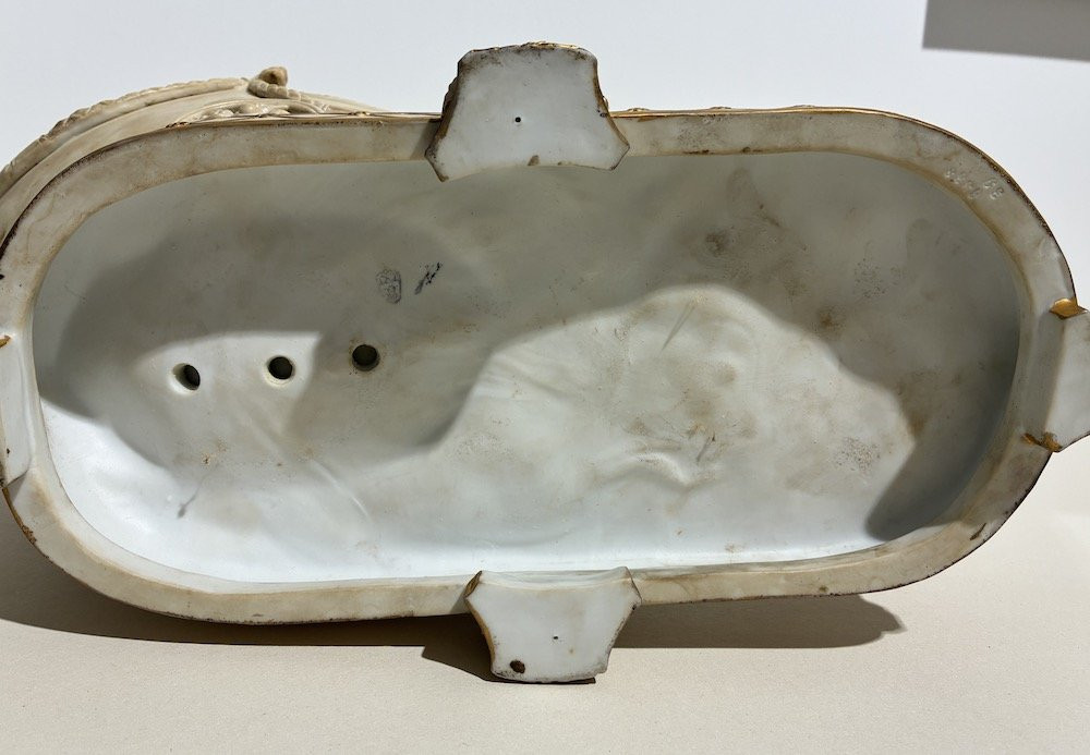 Elegant Biscuit Porcelain Bowl From The Napoleon III Era-photo-5