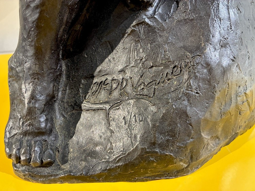 Sculpture en bronze "Le baiser"-photo-6