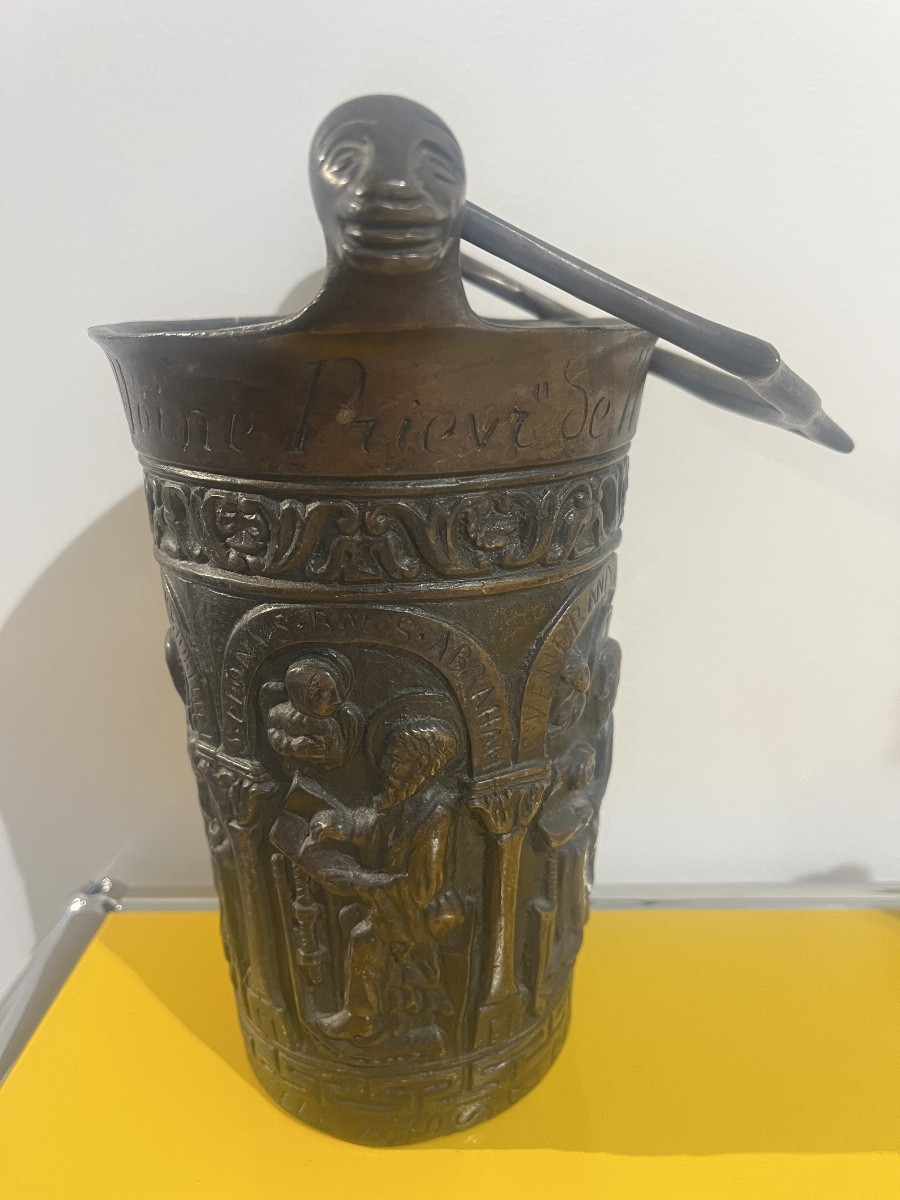 19th Century Bronze Holy Water Bucket -photo-2