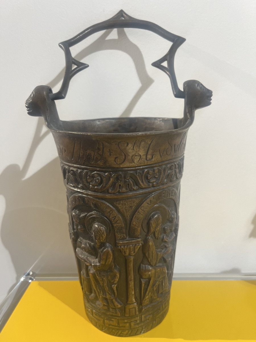 19th Century Bronze Holy Water Bucket -photo-1