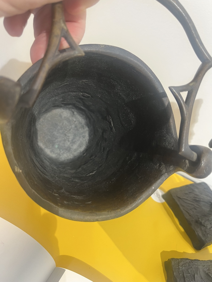 19th Century Bronze Holy Water Bucket -photo-3