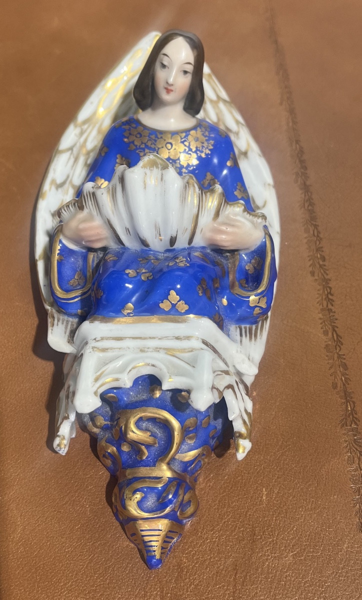 Benitier en porcelaine de Paris -photo-2