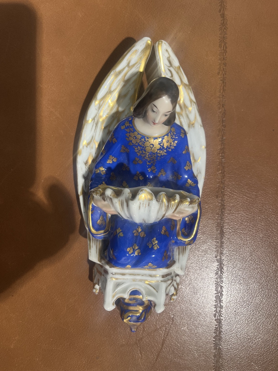 Benitier en porcelaine de Paris -photo-3