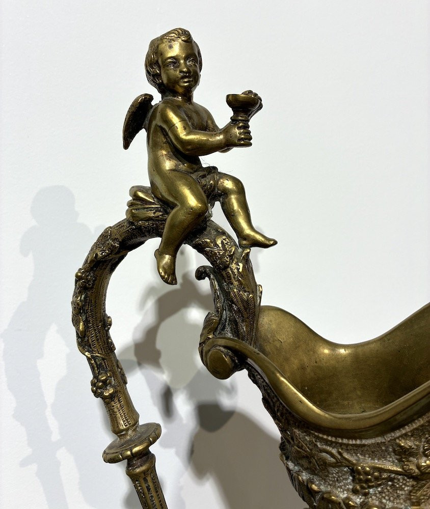 Gilt Bronze Set – Pair Of Ewers And Vase-photo-4