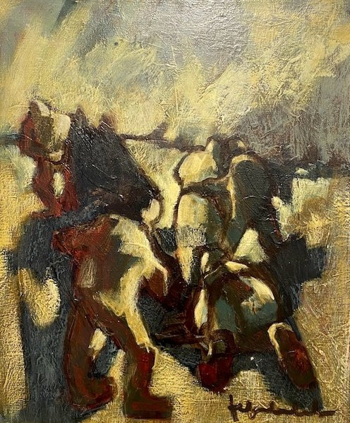 Jef FRIBOULET ( 1919 - 2003) - Huile sur toile-photo-2