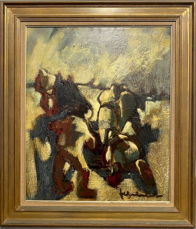 Jef FRIBOULET ( 1919 - 2003) - Huile sur toile