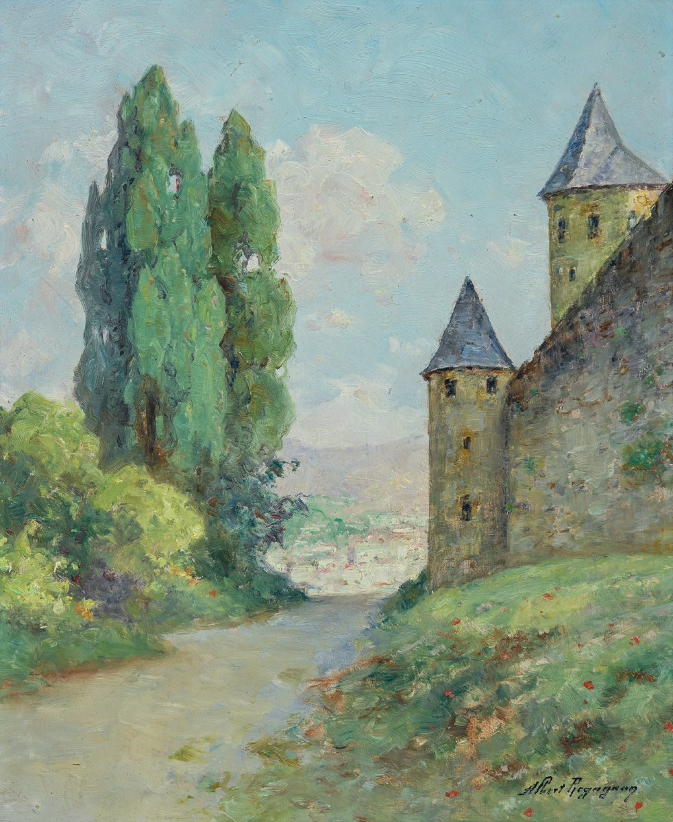Albert Regagnon (1874-1961) - The City Of Carcassonne-photo-3