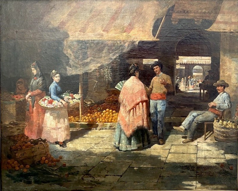 Spanish Painting 1889 - Oil On Canvas -photo-2