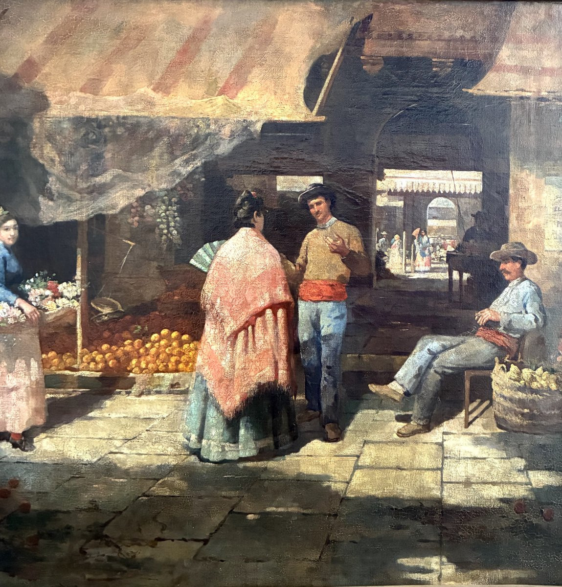 Spanish Painting 1889 - Oil On Canvas -photo-3