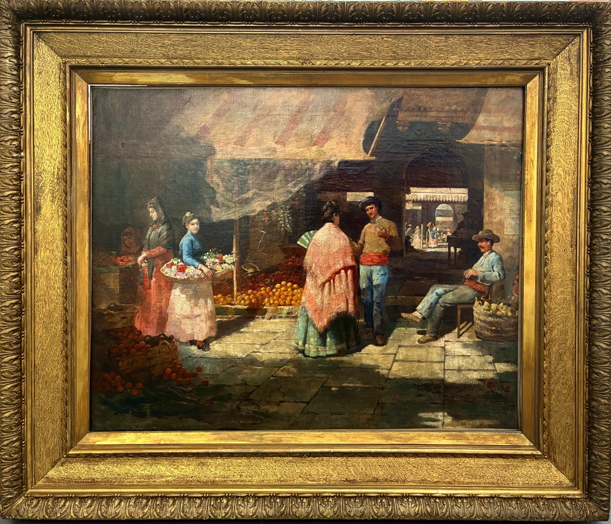 Spanish Painting 1889 - Oil On Canvas 