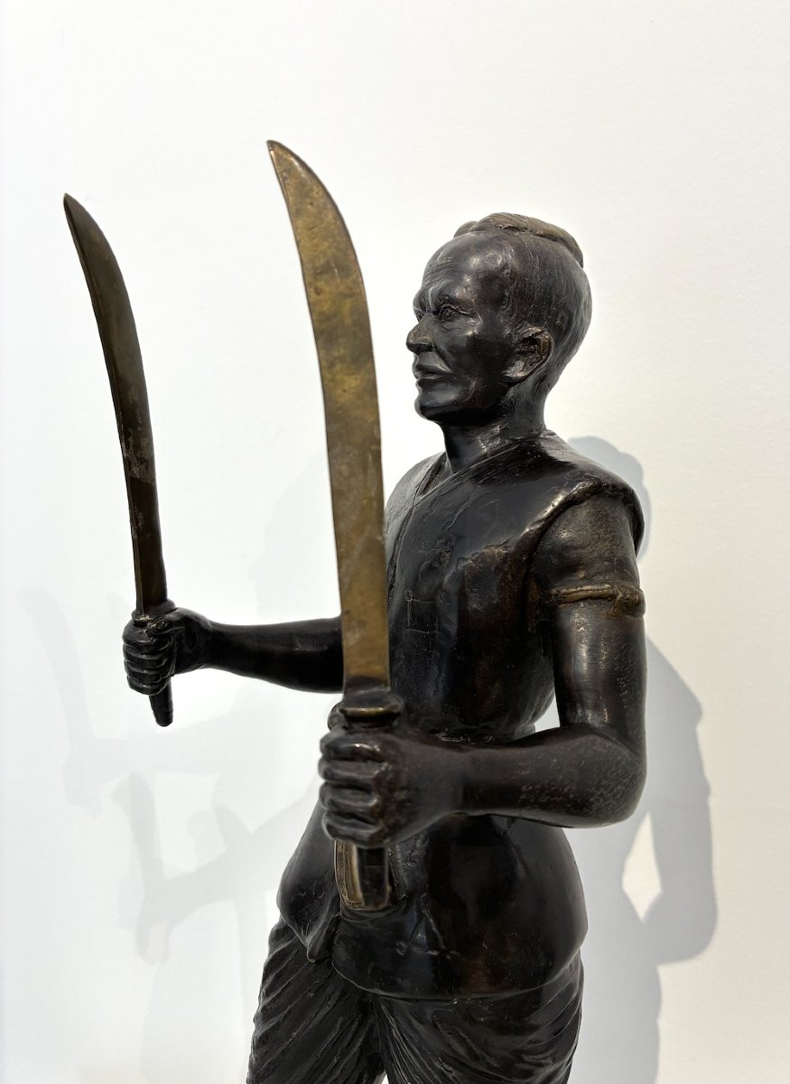 Japanese Warrior With Two Swords – 20th Century-photo-2